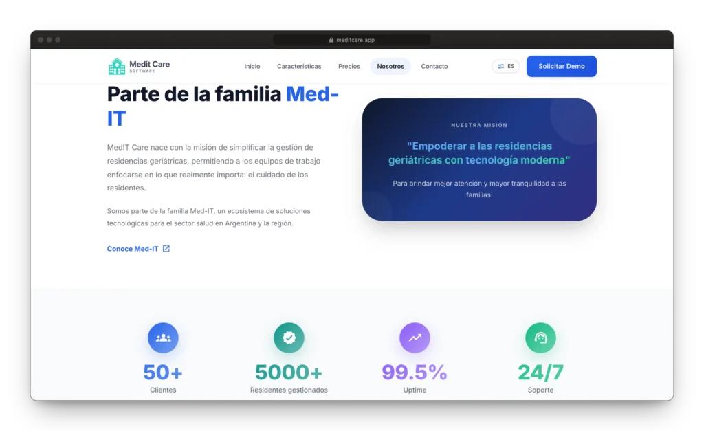 Gestión geriátrica hecha para cuidar