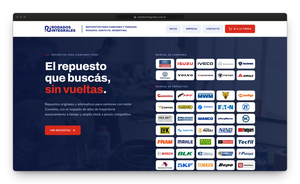 Desarrollo web Rodados Integrales 