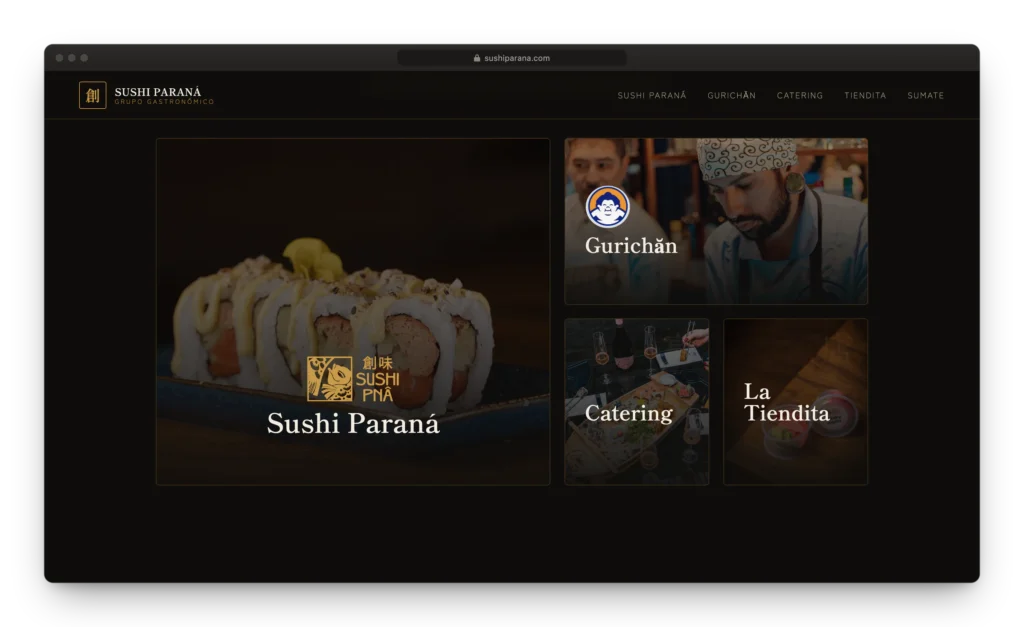 Rediseño de ecosistema web para un grupo gastronómico