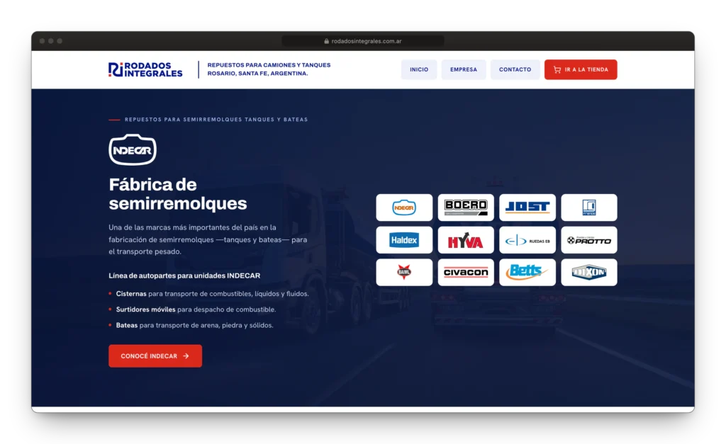 Desarrollo web Rodados Integrales 