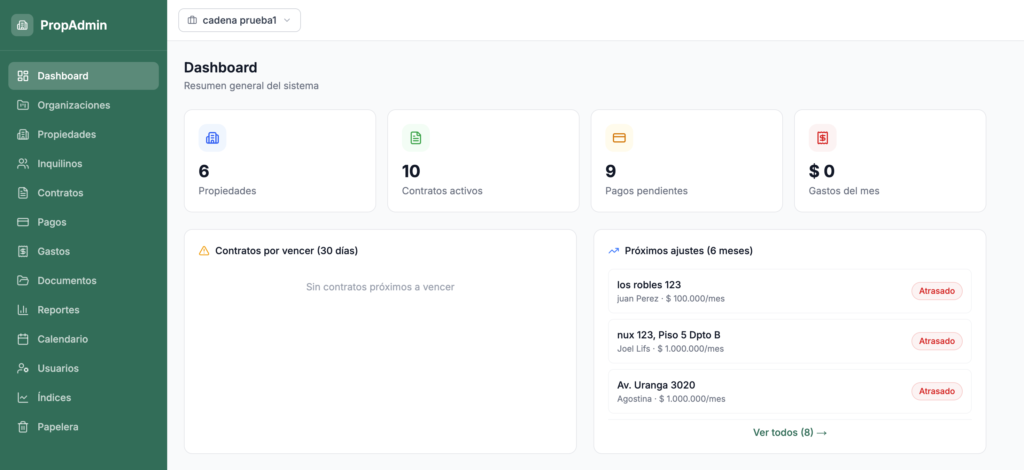 PropAdmin - Gestión integral de propiedades y alquileres