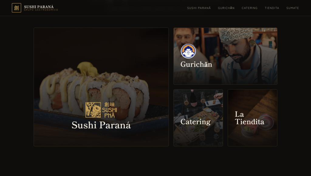 Rediseño de ecosistema web para un grupo gastronómico