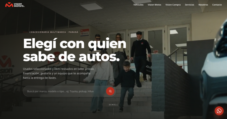 Sitio web con stock sincronizado para concesionaria