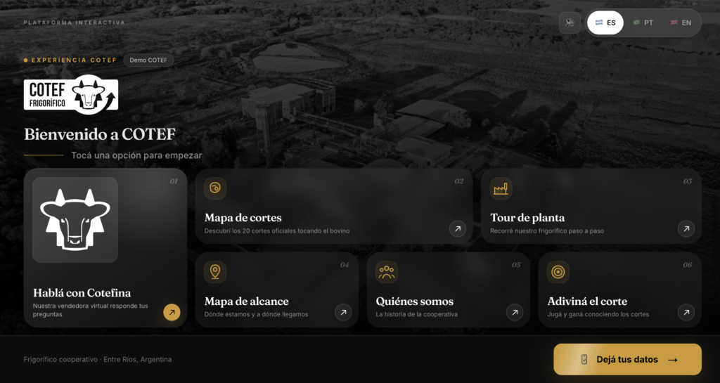 Plataforma interactiva para ferias y showrooms