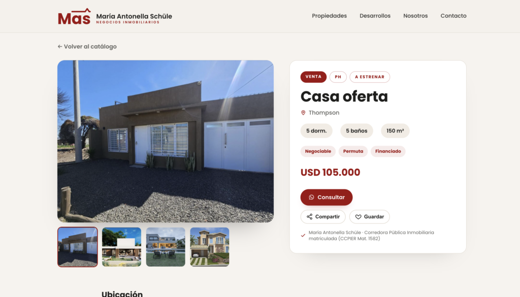 Portal Inmobiliario con buscador de propiedades