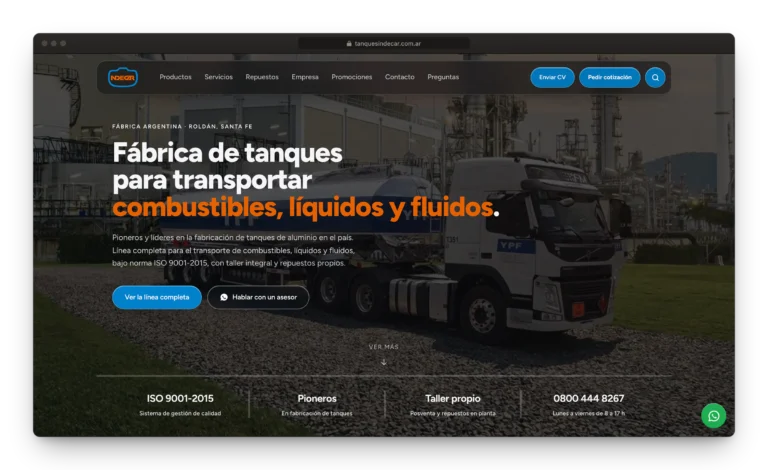 Desarrollo web INDECAR