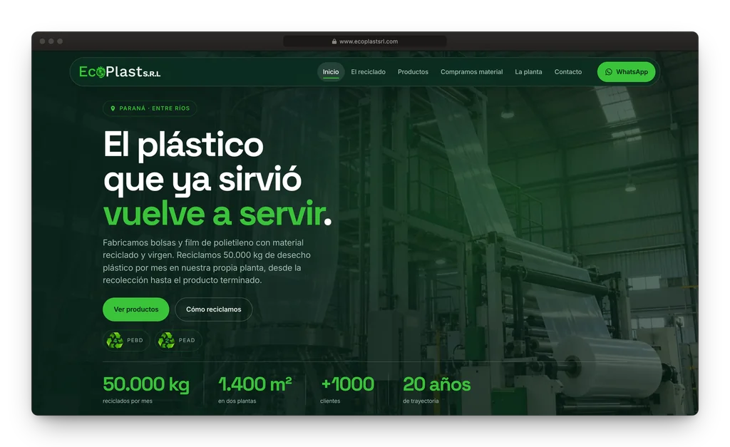 Ecoplast: el plástico que vuelve a servir