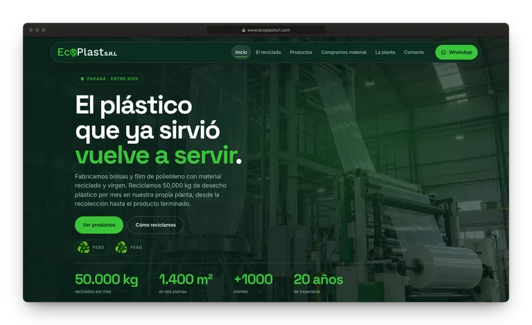 Ecoplast: el plástico que vuelve a servir