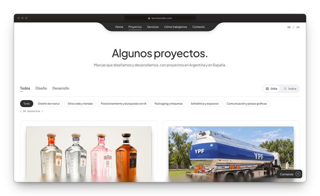 Lawrie Studio: un portfolio que se recorre por disciplina
