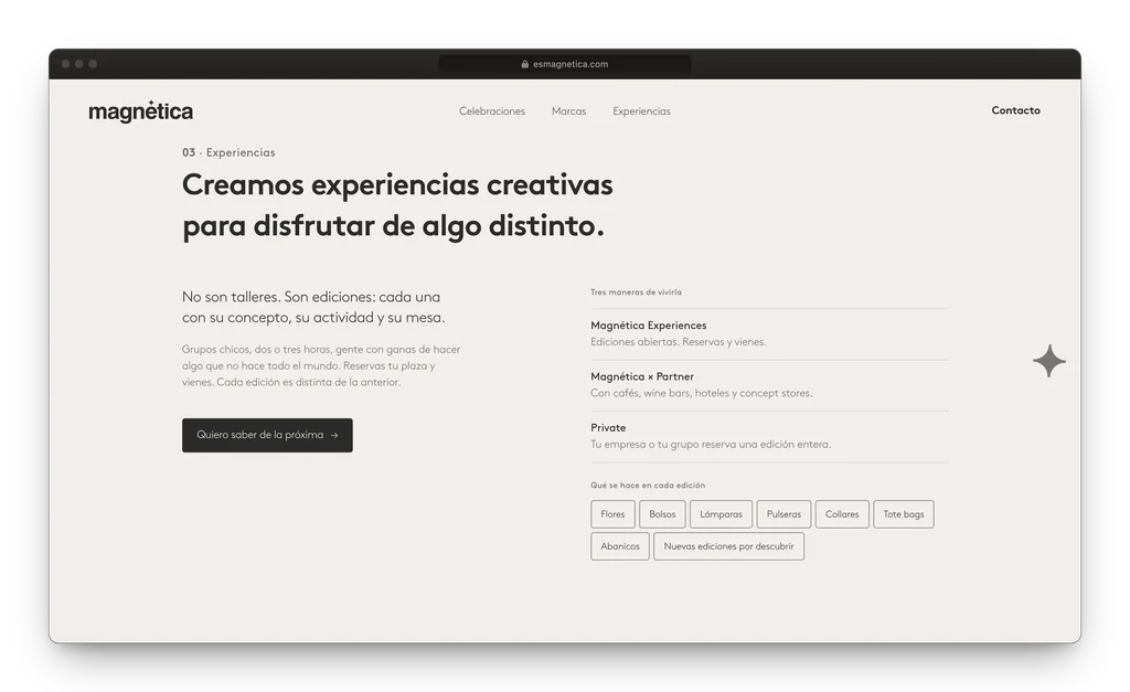 Magnética: una marca que se arma letra por letra
