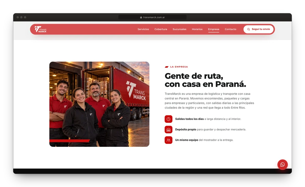 TransMarck: un mapa que responde a dónde llega cada envío